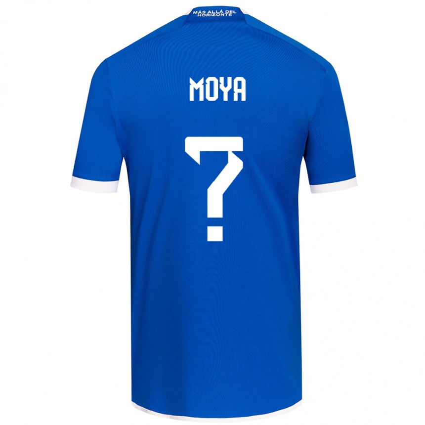 Women Football Flavio Moya #0 Blue White Home Jersey 2024/25 T-Shirt Za