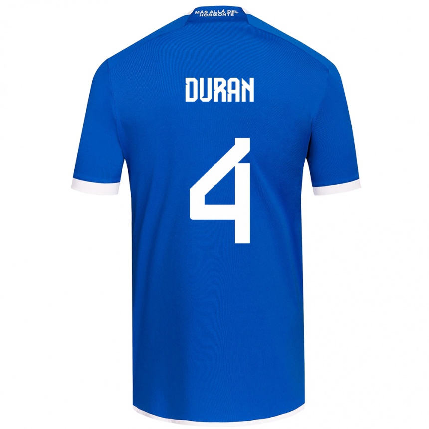 Women Football Ignacia Durán #4 Blue White Home Jersey 2024/25 T-Shirt Za