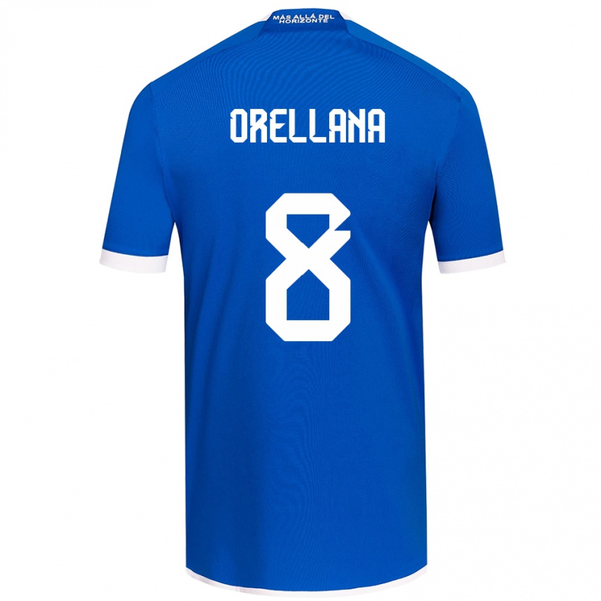 Women Football Denisse Orellana #8 Blue White Home Jersey 2024/25 T-Shirt Za