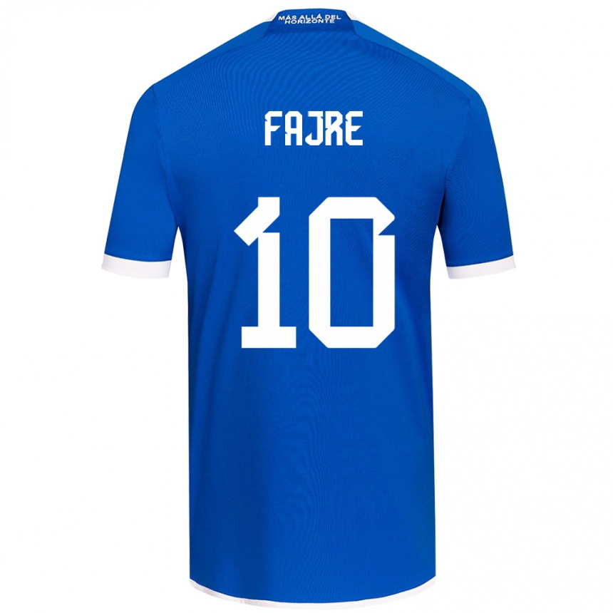 Women Football Nicole Fajre #10 Blue White Home Jersey 2024/25 T-Shirt Za