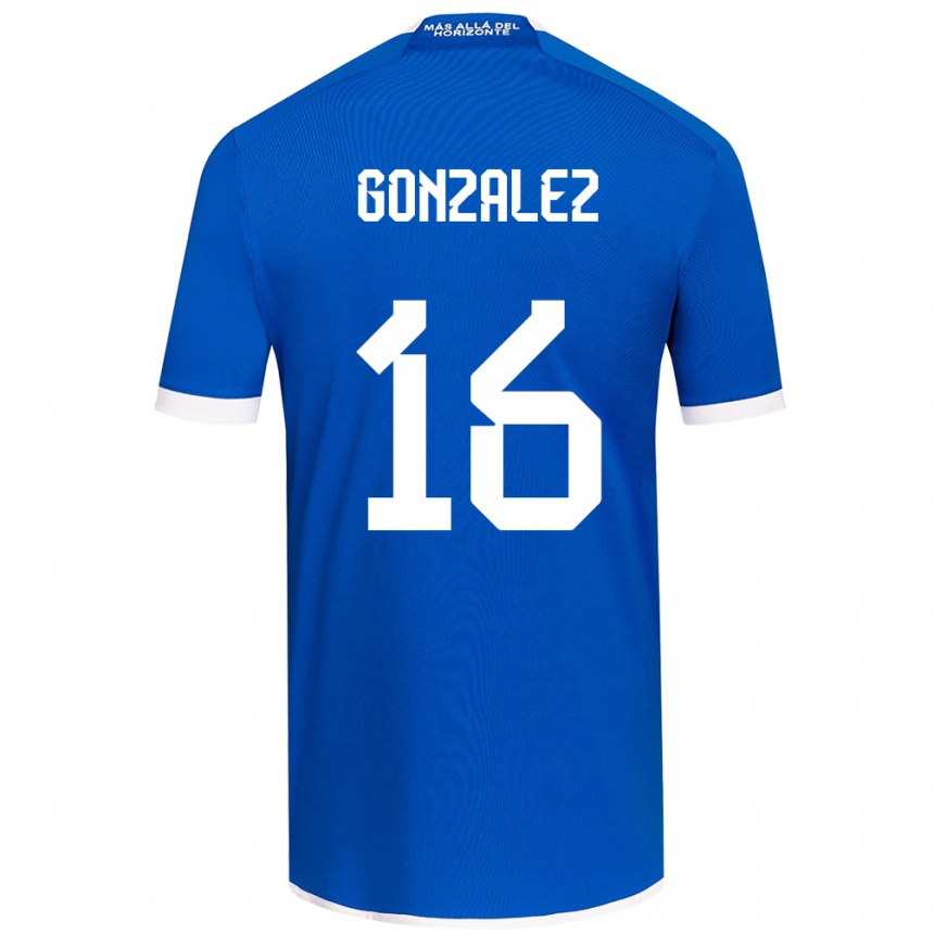 Women Football Monserratt González #16 Blue White Home Jersey 2024/25 T-Shirt Za