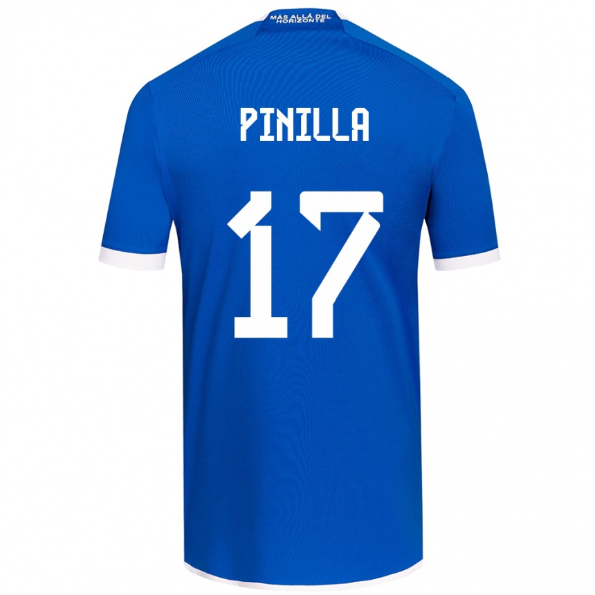 Women Football Fernanda Pinilla #17 Blue White Home Jersey 2024/25 T-Shirt Za