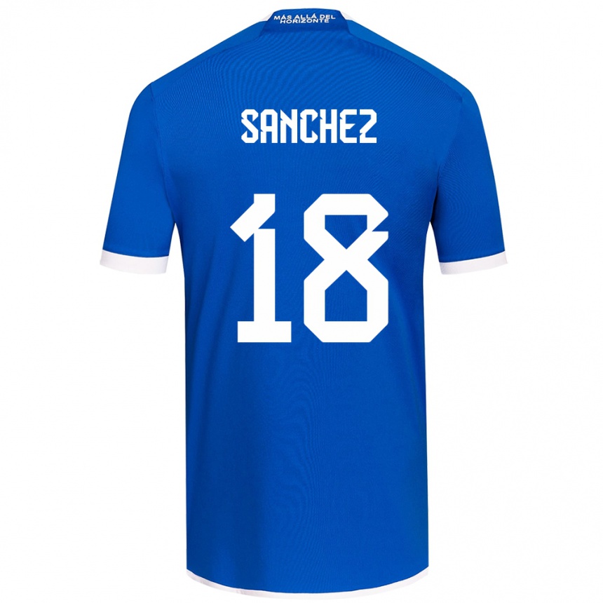 Women Football Bárbara Sánchez #18 Blue White Home Jersey 2024/25 T-Shirt Za