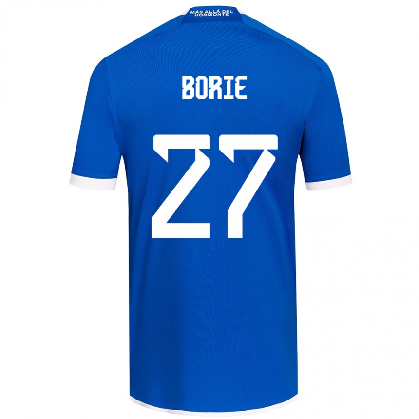 Women Football Emilie Borie #27 Blue White Home Jersey 2024/25 T-Shirt Za