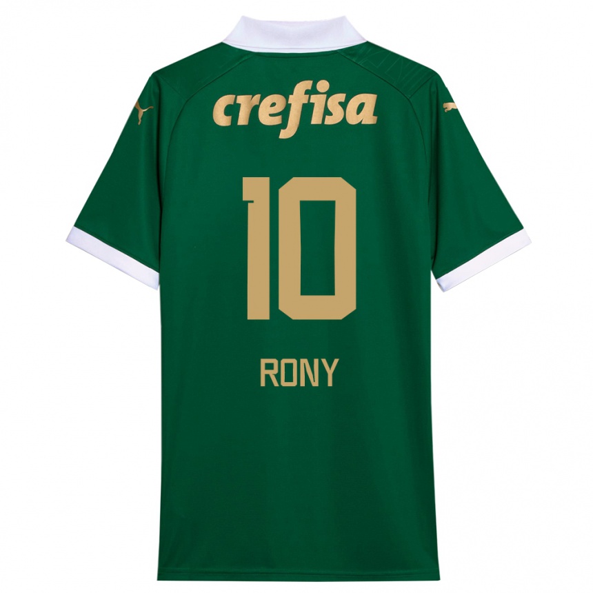 Women Football Rony #10 Green White Home Jersey 2024/25 T-Shirt Za