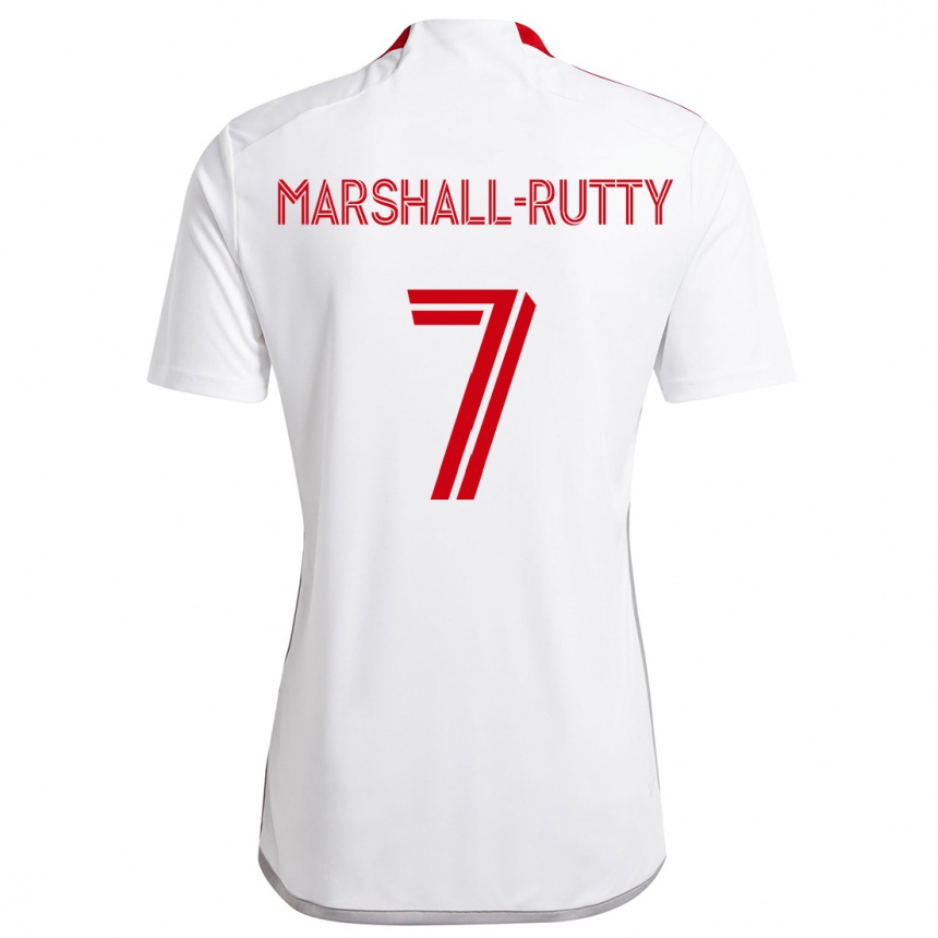 Women Football Jahkeele Marshall-Rutty #7 White Red Away Jersey 2024/25 T-Shirt Za