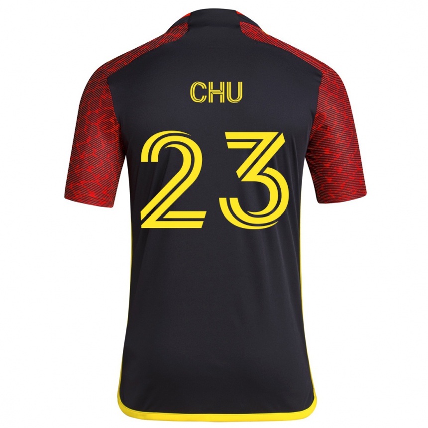 Women Football Léo Chú #23 Red Black Away Jersey 2024/25 T-Shirt Za