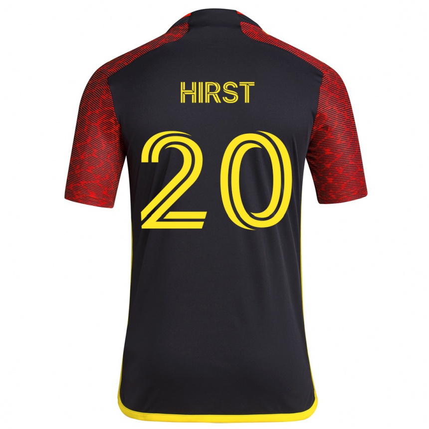 Women Football Sophie Hirst #20 Red Black Away Jersey 2024/25 T-Shirt Za