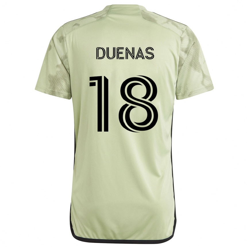 Women Football Érik Dueñas #18 Light Green Away Jersey 2024/25 T-Shirt Za