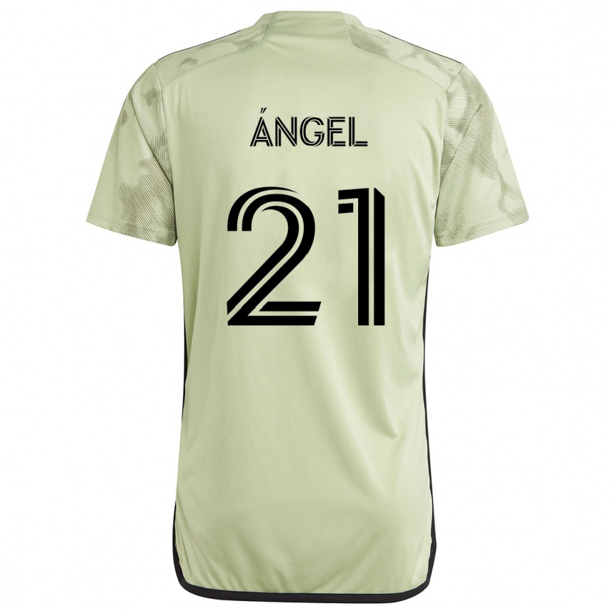 Women Football Tomás Ángel #21 Light Green Away Jersey 2024/25 T-Shirt Za