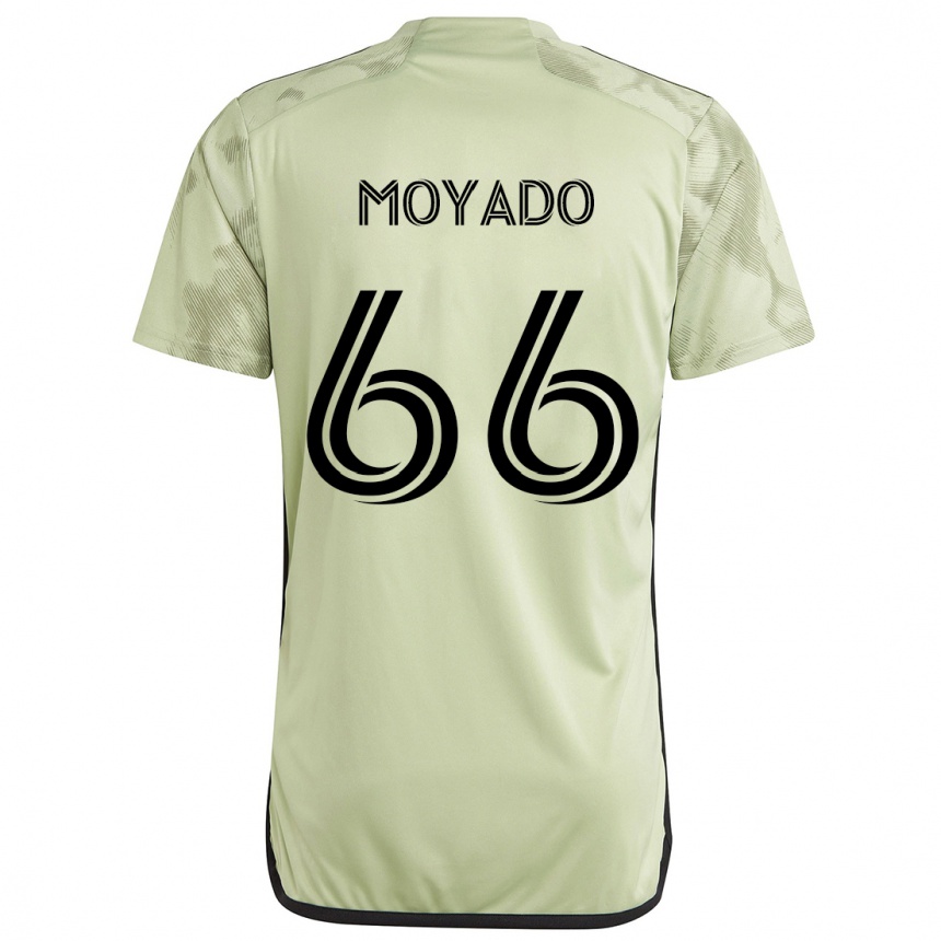 Women Football Bryan Moyado #66 Light Green Away Jersey 2024/25 T-Shirt Za