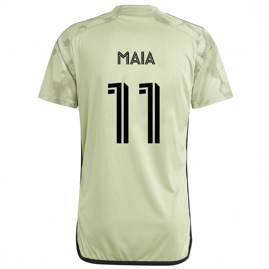 Women Football Matheus Maia #11 Light Green Away Jersey 2024/25 T-Shirt Za