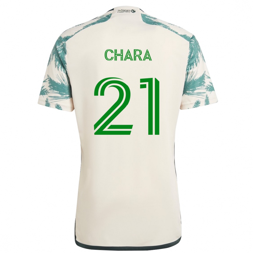 Women Football Diego Chará #21 Beige Brown Away Jersey 2024/25 T-Shirt Za