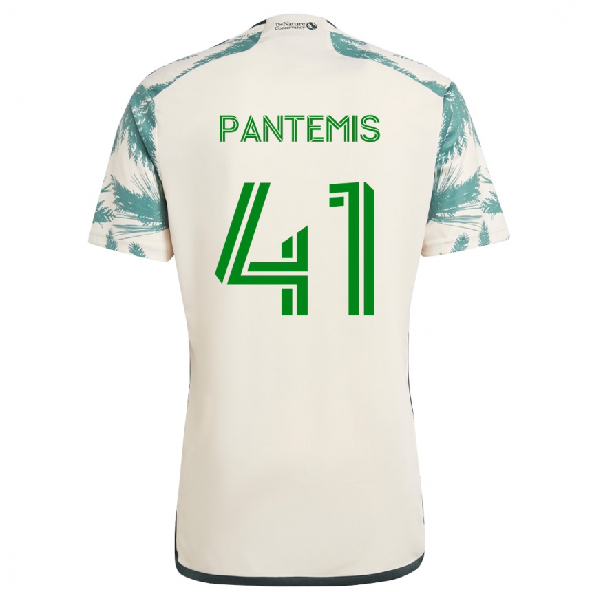 Women Football James Pantemis #41 Beige Brown Away Jersey 2024/25 T-Shirt Za