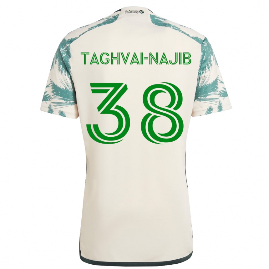 Women Football Braxton Taghvai-Najib #38 Beige Brown Away Jersey 2024/25 T-Shirt Za