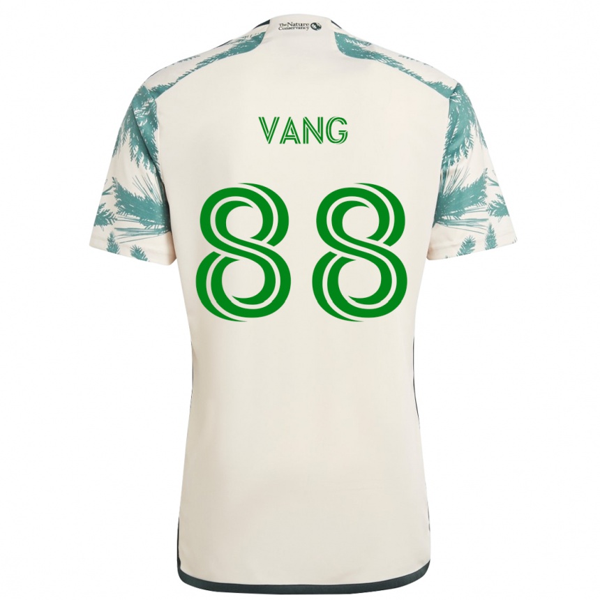 Women Football Michael Vang #88 Beige Brown Away Jersey 2024/25 T-Shirt Za