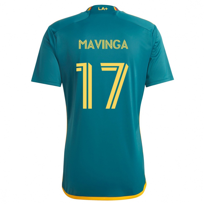 Women Football Chris Mavinga #17 Green Yellow Away Jersey 2024/25 T-Shirt Za