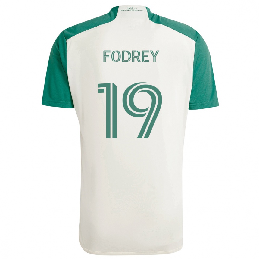 Women Football Cj Fodrey #19 Tan Green Away Jersey 2024/25 T-Shirt Za