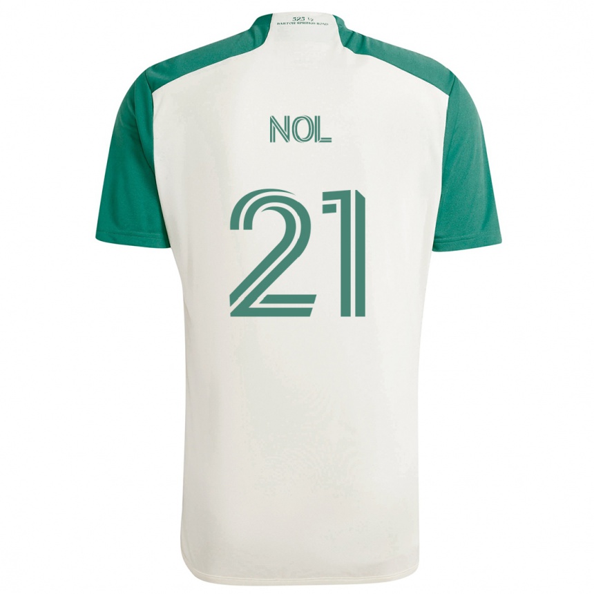 Women Football Valentin Noël #21 Tan Green Away Jersey 2024/25 T-Shirt Za