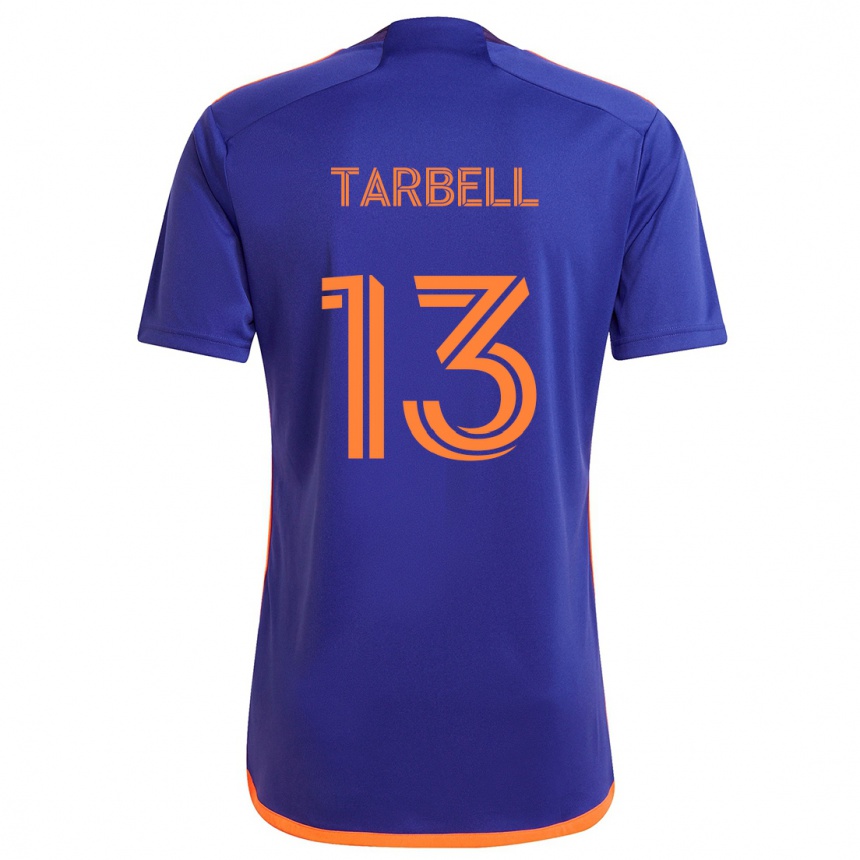 Women Football Andrew Tarbell #13 Purple Orange Away Jersey 2024/25 T-Shirt Za