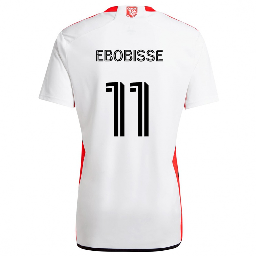 Women Football Jeremy Ebobisse #11 White Red Away Jersey 2024/25 T-Shirt Za