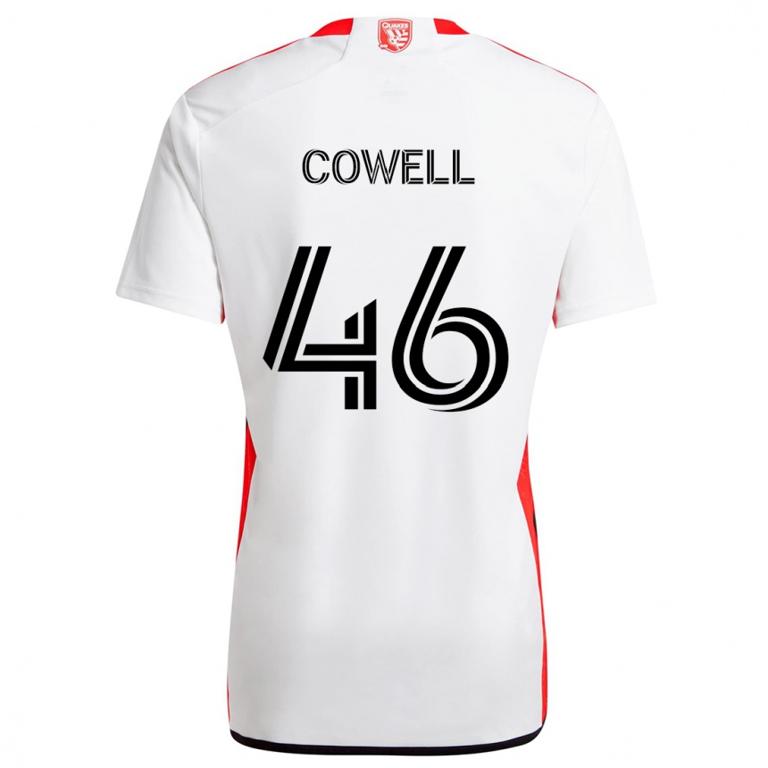 Women Football Chance Cowell #46 White Red Away Jersey 2024/25 T-Shirt Za