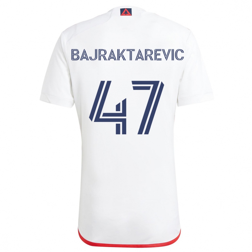 Women Football Esmir Bajraktarevic #47 White Red Away Jersey 2024/25 T-Shirt Za