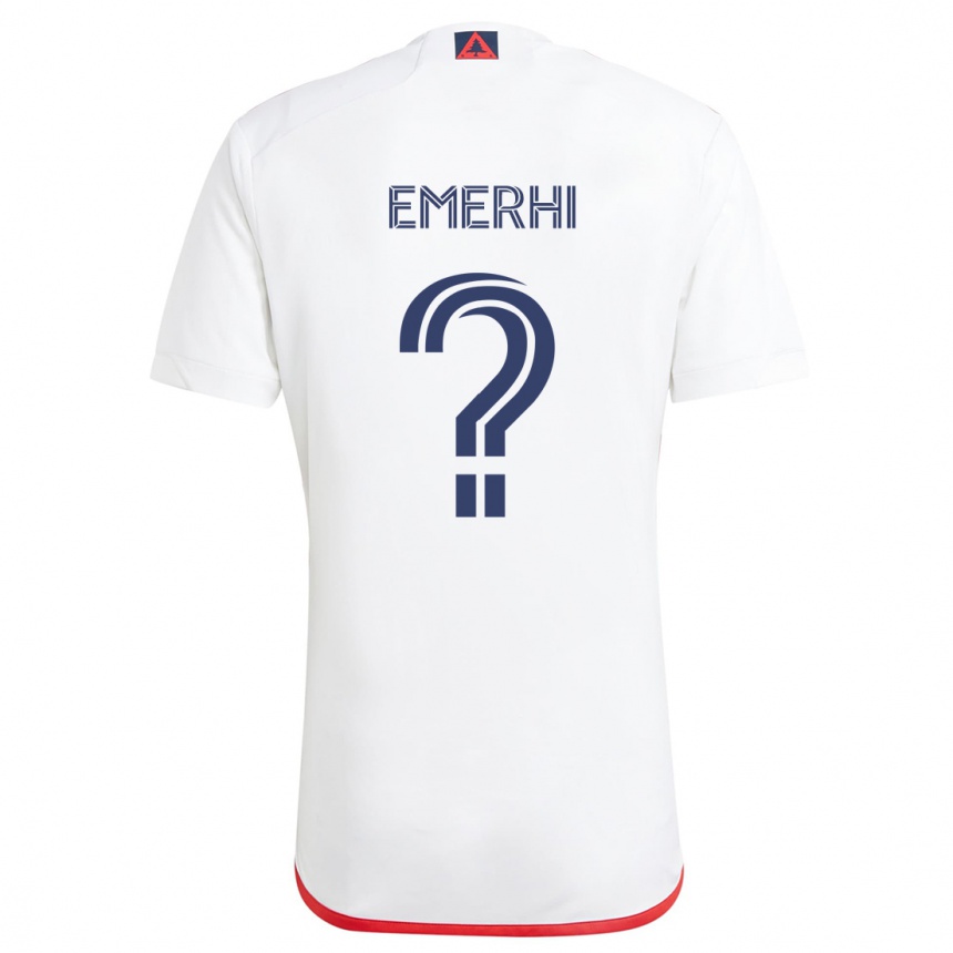 Women Football Grant Emerhi #0 White Red Away Jersey 2024/25 T-Shirt Za