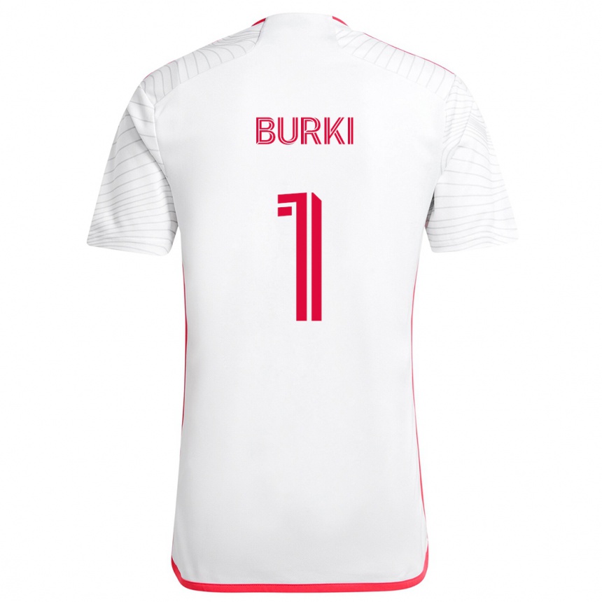 Women Football Roman Bürki #1 White Red Away Jersey 2024/25 T-Shirt Za