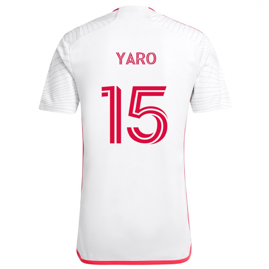 Women Football Joshua Yaro #15 White Red Away Jersey 2024/25 T-Shirt Za