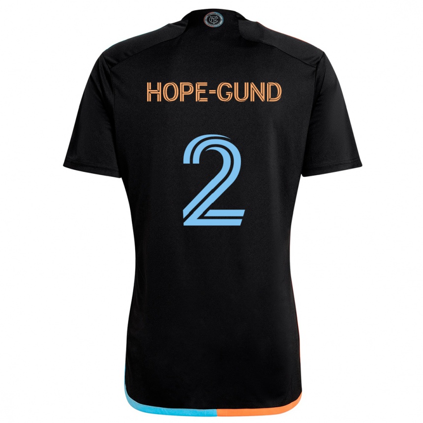 Women Football Rio Hope-Gund #2 Black Orange Blue Away Jersey 2024/25 T-Shirt Za