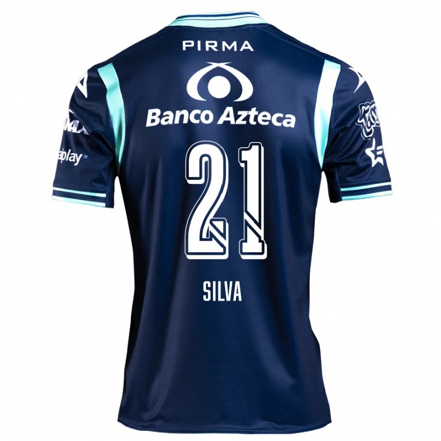 Women Football Gastón Silva #21 Navy Blue Away Jersey 2024/25 T-Shirt Za