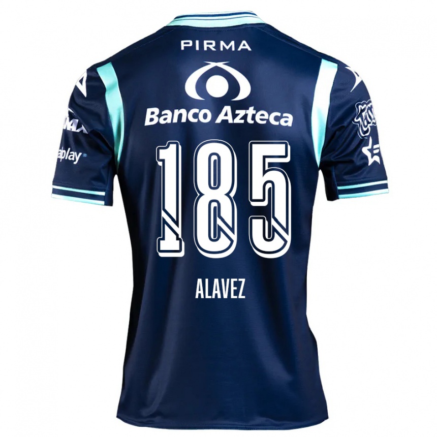 Women Football Brian Alavez #185 Navy Blue Away Jersey 2024/25 T-Shirt Za