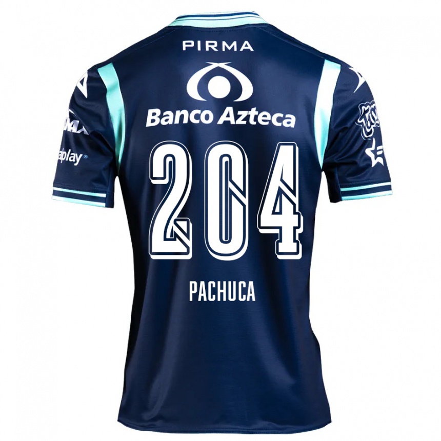 Women Football José Pachuca #204 Navy Blue Away Jersey 2024/25 T-Shirt Za