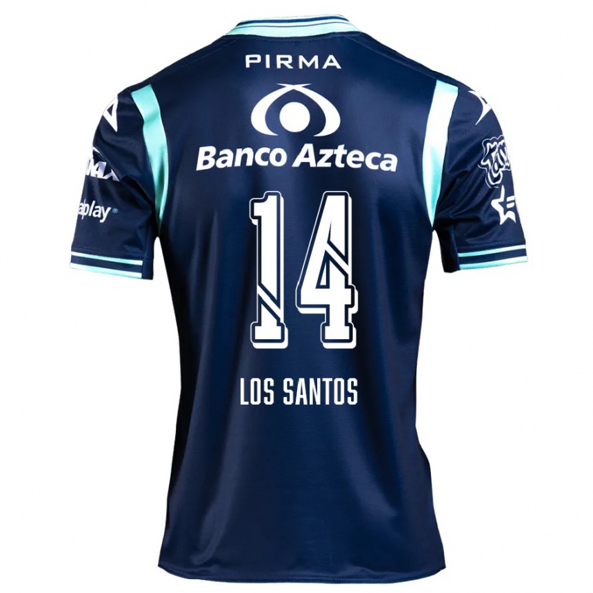 Women Football Lucas De Los Santos #14 Navy Blue Away Jersey 2024/25 T-Shirt Za