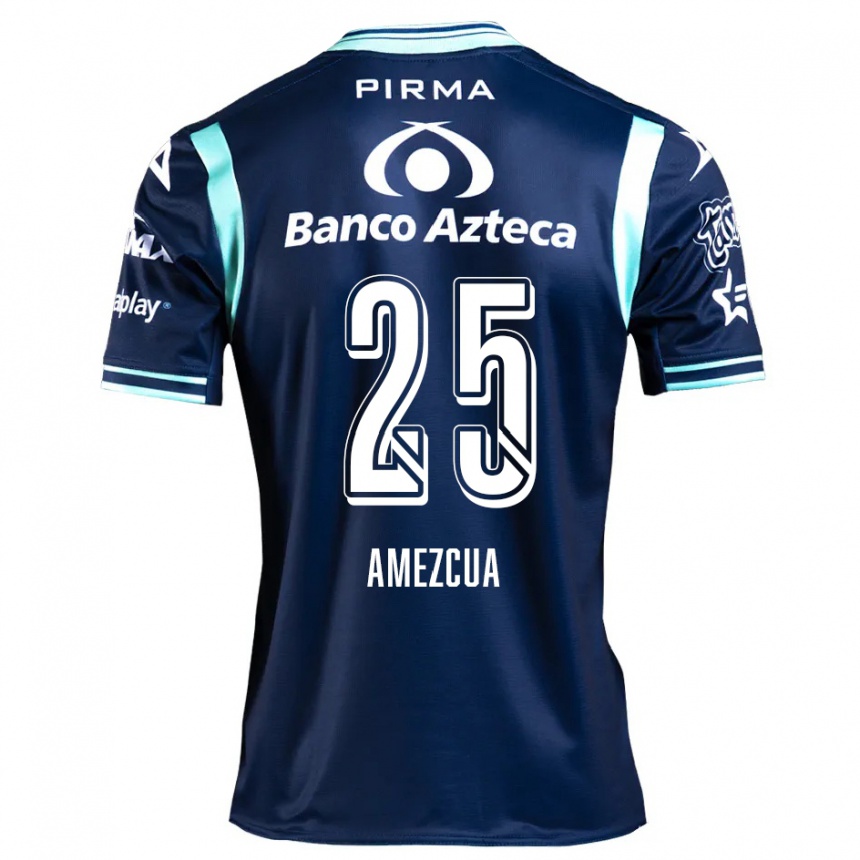 Women Football Mariana Amezcua #25 Navy Blue Away Jersey 2024/25 T-Shirt Za