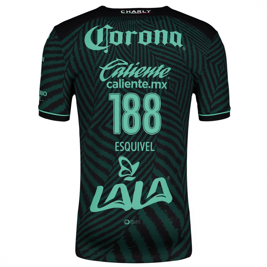 Women Football Bruno Esquivel #188 Black Green Away Jersey 2024/25 T-Shirt Za