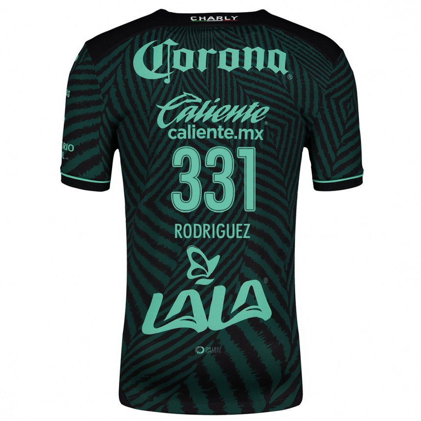 Women Football Juan Rodríguez #331 Black Green Away Jersey 2024/25 T-Shirt Za