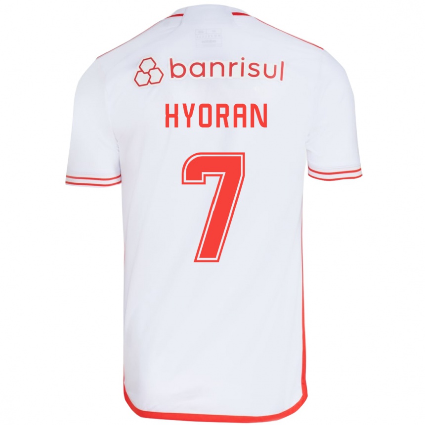 Women Football Hyoran #7 White Red Away Jersey 2024/25 T-Shirt Za