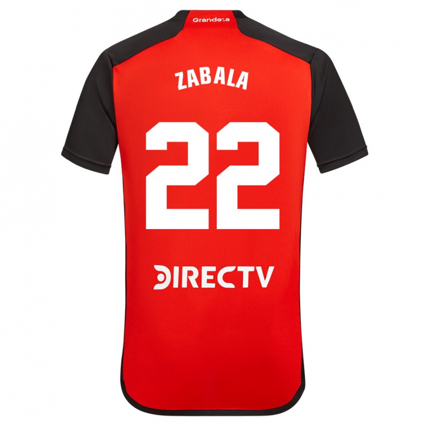 Women Football Daniel Zabala #22 Red Black White Away Jersey 2024/25 T-Shirt Za