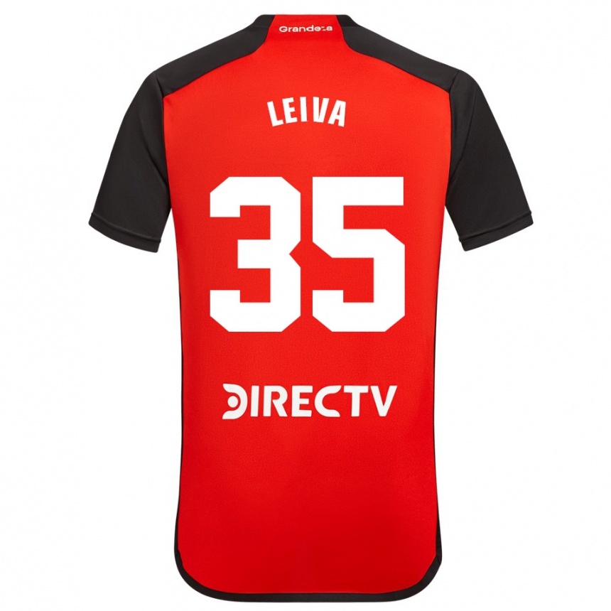 Women Football Tobías Leiva #35 Red Black White Away Jersey 2024/25 T-Shirt Za