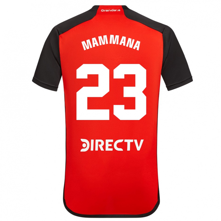 Women Football Emanuel Mammana #23 Red Black White Away Jersey 2024/25 T-Shirt Za