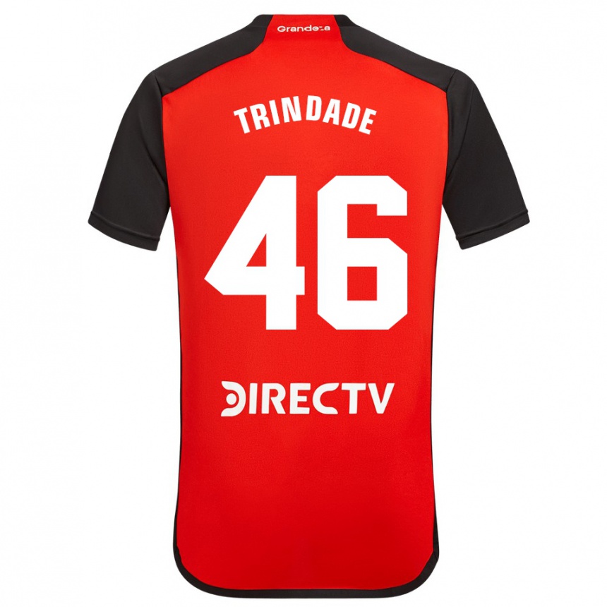 Women Football Gonzalo Trindade #46 Red Black White Away Jersey 2024/25 T-Shirt Za