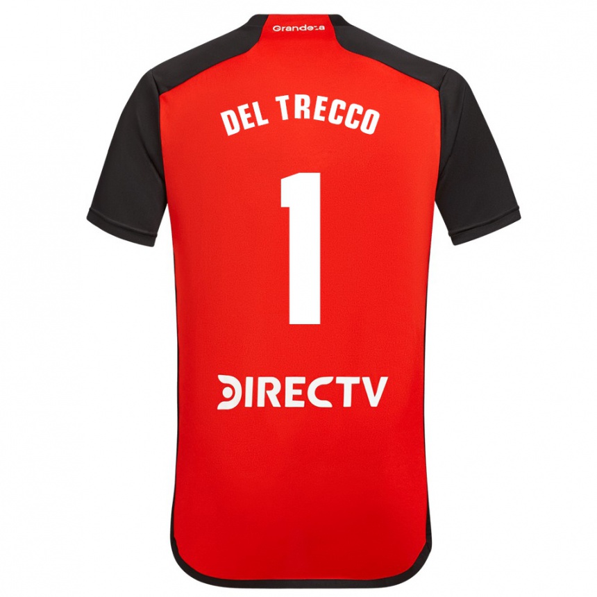 Women Football Martina Del Trecco #1 Red Black White Away Jersey 2024/25 T-Shirt Za