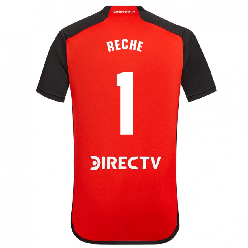 Women Football Abril Reche #1 Red Black White Away Jersey 2024/25 T-Shirt Za