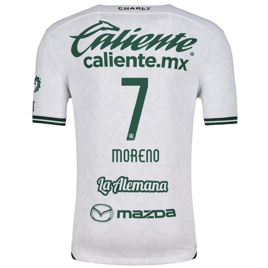 Women Football Iván Moreno #7 White Green Away Jersey 2024/25 T-Shirt Za