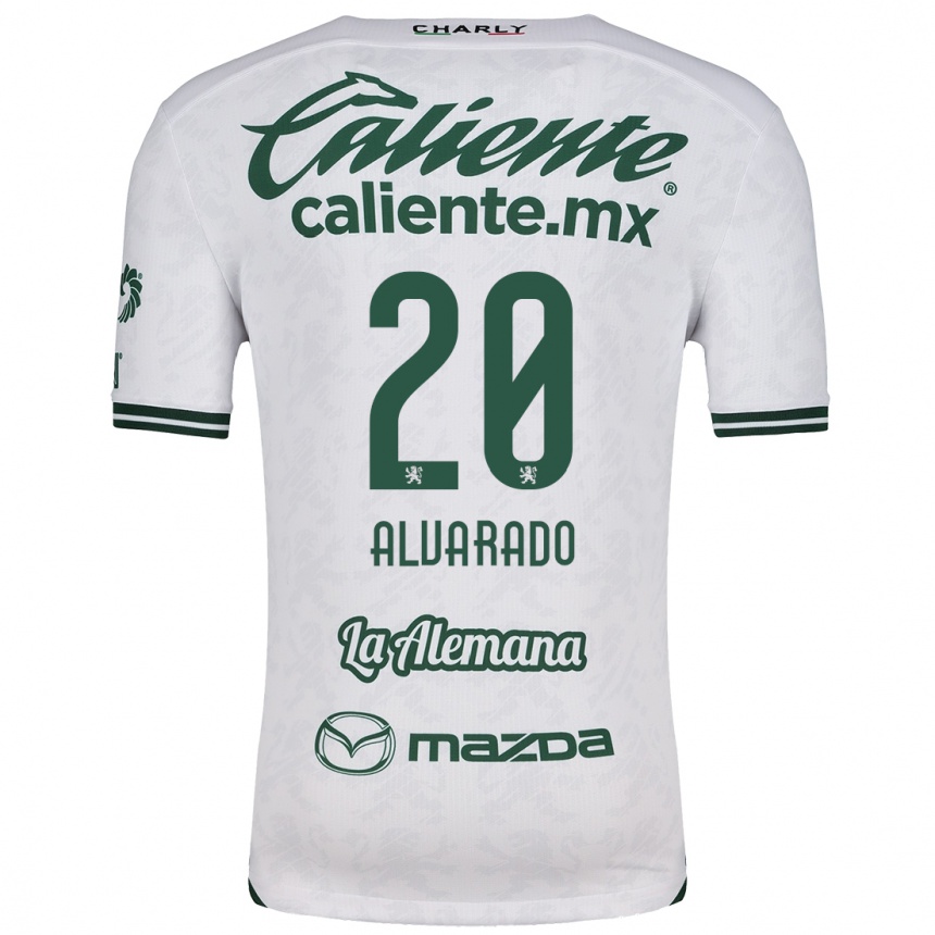 Women Football Alfonso Alvarado #20 White Green Away Jersey 2024/25 T-Shirt Za