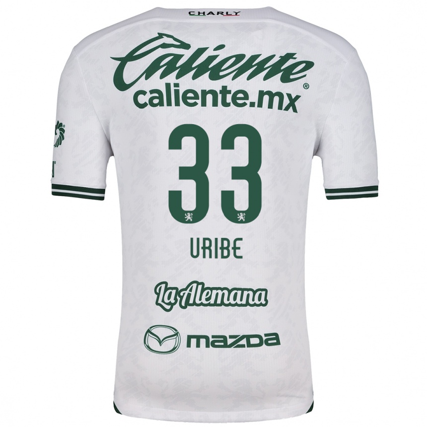 Women Football Héctor Uribe #33 White Green Away Jersey 2024/25 T-Shirt Za