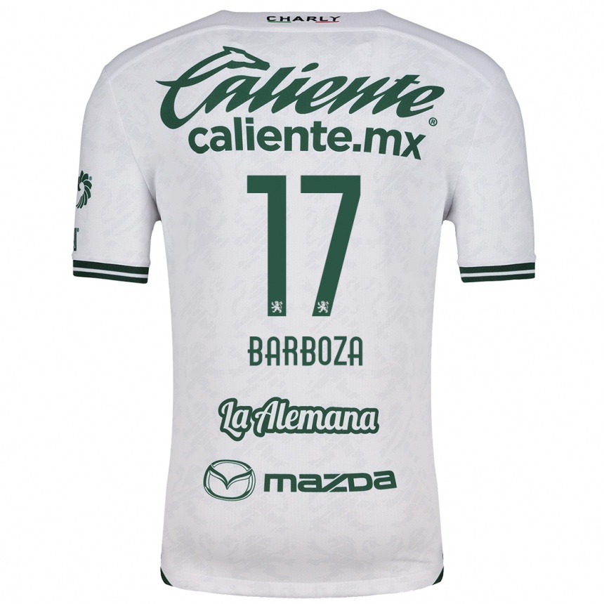 Women Football Marypaz Barboza #17 White Green Away Jersey 2024/25 T-Shirt Za