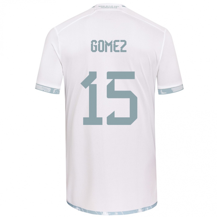 Women Football Juan Pablo Gómez #15 White Grey Away Jersey 2024/25 T-Shirt Za